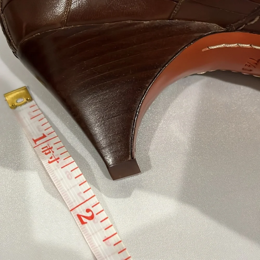 SALE! Cole Haan Brown Women's 7.5B Peep Toe Nike Air Comfort Heels Light Wear - Picture 12 of 13